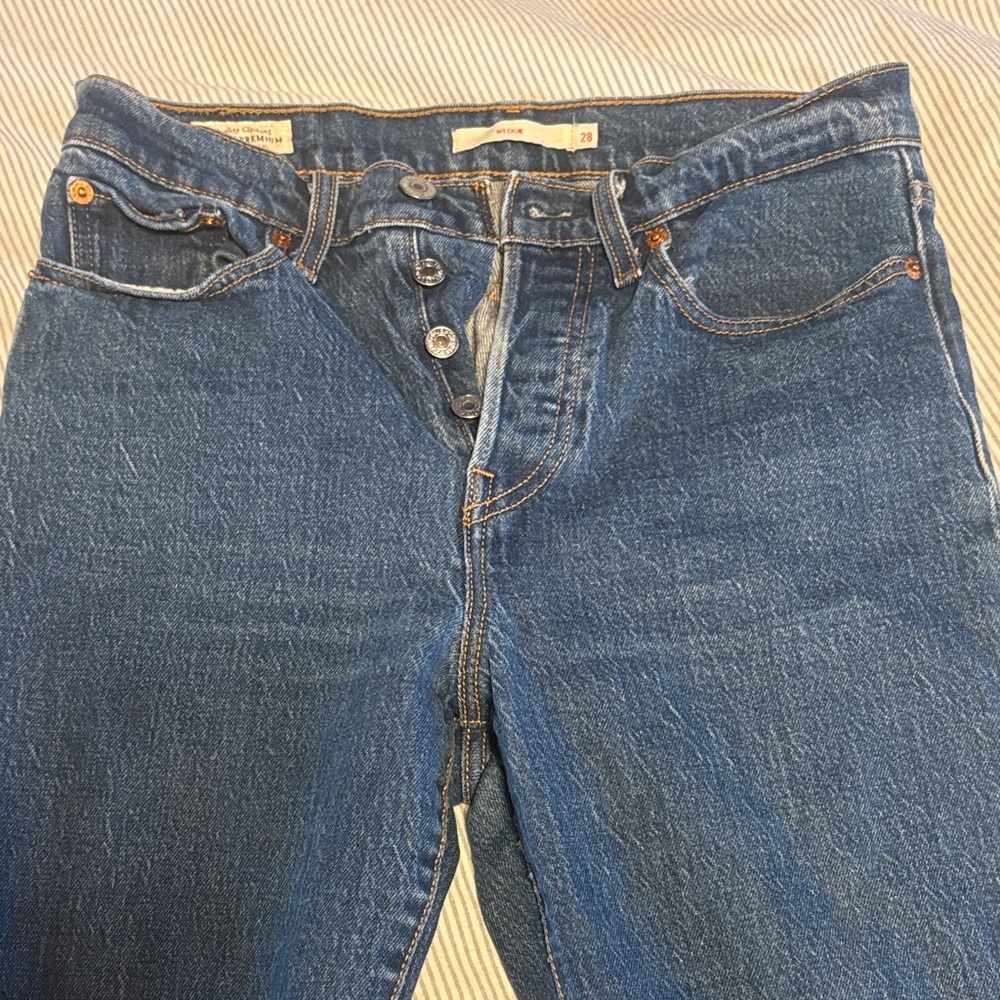 Levi's Women's Blue Button-Fly Jeans